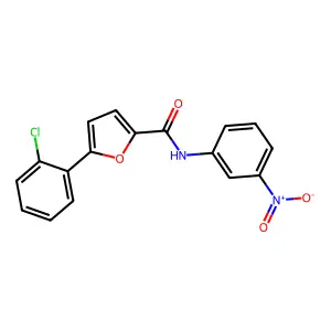 5-(2-Chlorophenyl)-N-(3-nitrophenyl)-2-furamide structure