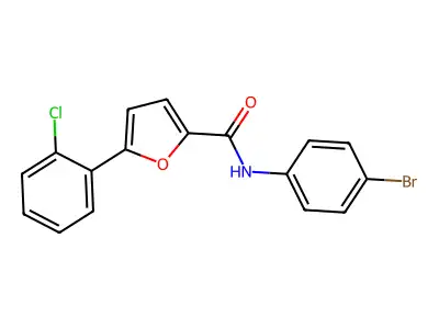 N-(4-bromophenyl)-5-(2-chlorophenyl)furan-2-carboxamide structure