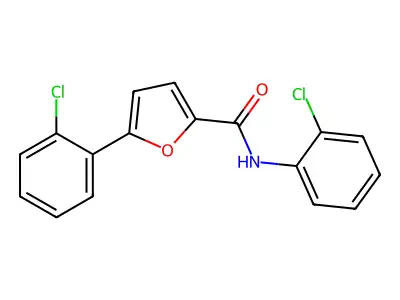N,5-Bis(2-chlorophenyl)-2-furamide structure