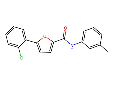 5-(2-Chlorophenyl)-N-(3-methylphenyl)-2-furamide structure