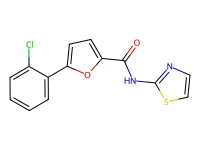 5-(2-chlorophenyl)-N-(1,3-thiazol-2-yl)furan-2-carboxamide structure