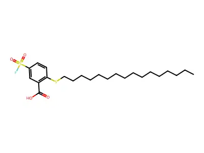 5-(Fluorosulfonyl)-2-(hexadecylthio)benzoic acid structure