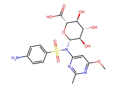 Sulfamethomidine N1-glucosiduronate structure
