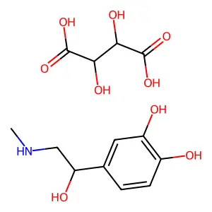 Adrenaline bitartrate structure