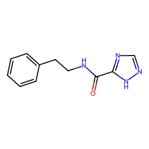 N-(2-phenylethyl)-1H-1,2,4-triazole-3-carboxamide structure