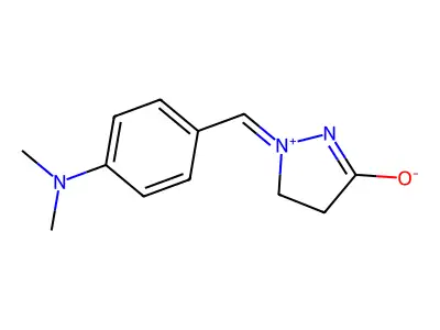 2-[[4-(Dimethylamino)phenyl]methylidene]-3,4-dihydropyrazol-2-ium-5-olate structure