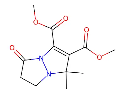 Dimethyl 7,7-dimethyl-3-oxo-1,2-dihydropyrazolo[1,2-a]pyrazole-5,6-dicarboxylate structure