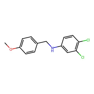 3,4-dichloro-N-[(4-methoxyphenyl)methyl]aniline structure