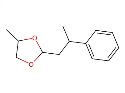 4-Methyl-2-(2-phenylpropyl)-1,3-dioxolane structure