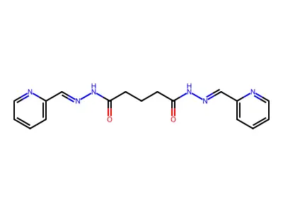 N'~1~,N'~5~-bis(2-pyridinylmethylene)pentanedihydrazide structure