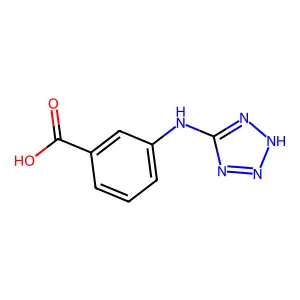 3-(2H-tetrazol-5-ylamino)benzoic acid structure