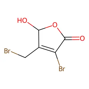 3-Bromo-4-(bromomethyl)-5-hydroxy-2(5H)-furanone structure