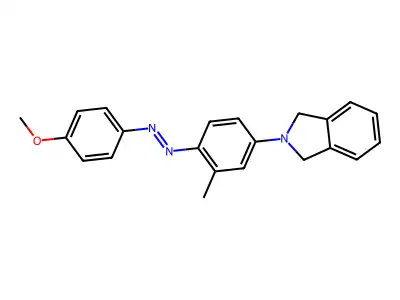 2-{4-[(E)-(4-methoxyphenyl)diazenyl]-3-methylphenyl}isoindoline structure