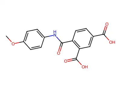 4-[(4-methoxyphenyl)carbamoyl]benzene-1,3-dicarboxylic Acid structure
