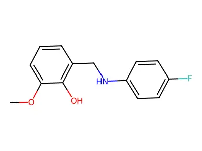 2-{[(4-Fluorophenyl)amino]methyl}-6-methoxyphenol structure