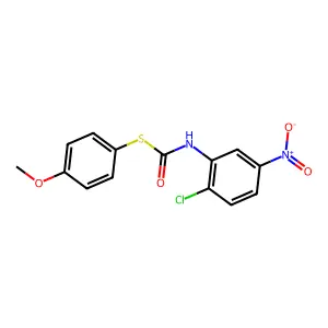S-(4-Methoxyphenyl) N-(2-chloro-5-nitrophenyl)thiocarbamate structure