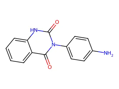 3-(4-aminophenyl)-1H-quinazoline-2,4-dione structure