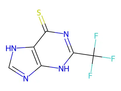 2-(trifluoromethyl)-9~{H}-purine-6-thiol structure