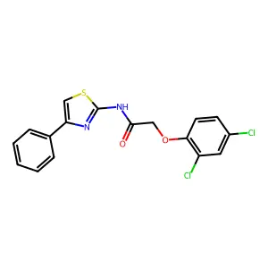 2-(2,4-dichlorophenoxy)-N-(4-phenyl-1,3-thiazol-2-yl)acetamide structure