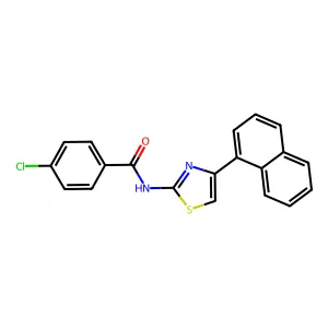 4-chloro-N-(4-naphthalen-1-yl-1,3-thiazol-2-yl)benzamide structure