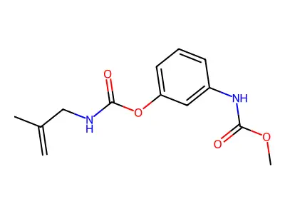 [3-(methoxycarbonylamino)phenyl] N-(2-methylprop-2-enyl)carbamate structure