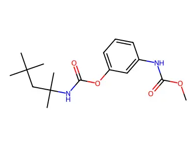 [3-(methoxycarbonylamino)phenyl] N-(2,4,4-trimethylpentan-2-yl)carbamate structure