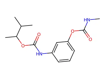 [3-(3-methylbutan-2-yloxycarbonylamino)phenyl] N-methylcarbamate structure