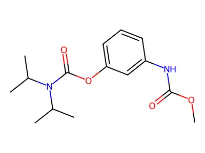 [3-(methoxycarbonylamino)phenyl] N,N-di(propan-2-yl)carbamate structure