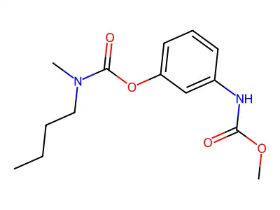 [3-(methoxycarbonylamino)phenyl] N-butyl-N-methylcarbamate structure