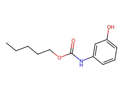 pentyl N-(3-hydroxyphenyl)carbamate structure