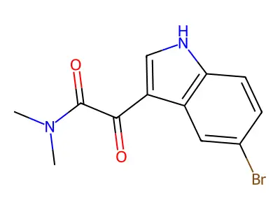 2-(5-bromo-1H-indol-3-yl)-N,N-dimethyl-2-oxoacetamide structure