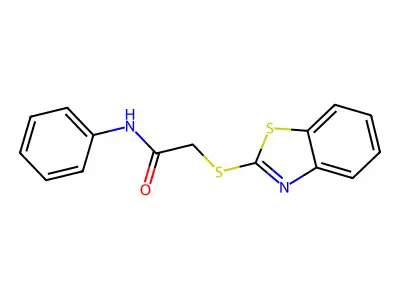 2-(1,3-benzothiazol-2-ylsulfanyl)-N-phenylacetamide structure