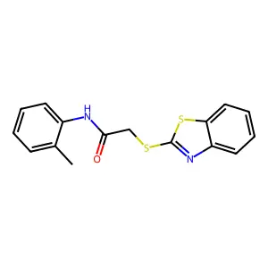 2-(1,3-benzothiazol-2-ylsulfanyl)-N-(2-methylphenyl)acetamide structure