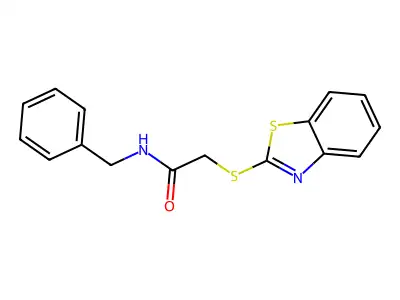 2-(1,3-benzothiazol-2-ylsulfanyl)-N-benzylacetamide structure