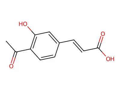 (2E)-3-(4-Acetyl-3-hydroxyphenyl)-2-propenoic acid structure