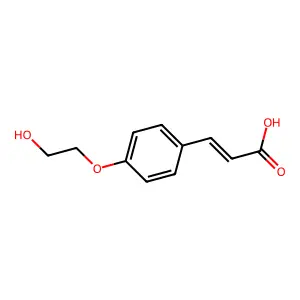 P-(2-hydroxyethoxy) cinnamic acid structure