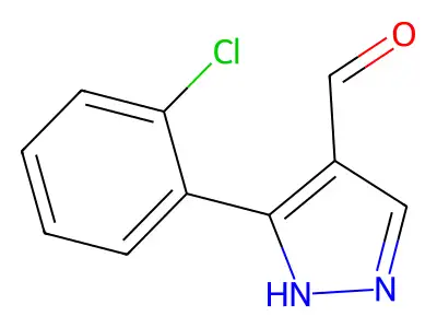 3-(2-Chlorophenyl)-1H-pyrazole-4-carboxaldehyde structure