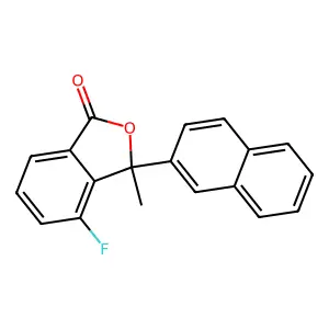 4-Fluoro-3-methyl-3-(2-naphthyl)-2-benzofuran-1(3H)-one structure