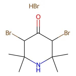 4-Piperidinone, 3,5-dibromo-2,2,6,6-tetramethyl-, hydrobromide (1:1) structure