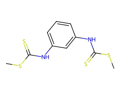 m-Benzenedicarbamic acid, tetrathio-, dimethyl ester structure