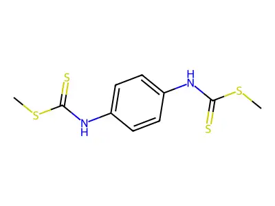 p-Benzenedicarbamic acid, tetrathio-, dimethyl ester structure