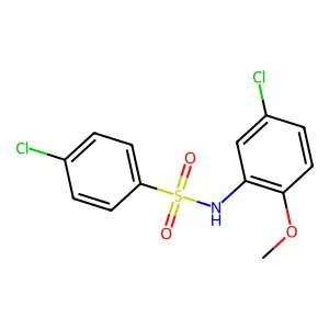 4-chloro-N-(5-chloro-2-methoxyphenyl)benzenesulfonamide structure