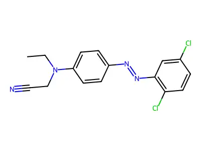 N-(4-(2,5-Dichlorophenylazo)-phenyl)-N-ethylglycinonitrile structure