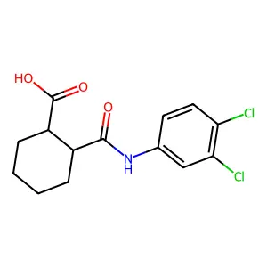 2-[(3,4-Dichloroanilino)carbonyl]cyclohexanecarboxylic acid structure