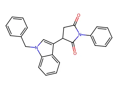 3-(1-benzyl-1H-indol-3-yl)-1-phenylpyrrolidine-2,5-dione structure