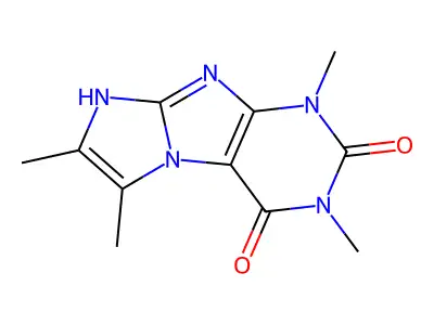 1,3,6,7-tetramethyl-1H-imidazo[2,1-f]purine-2,4(3H,8H)-dione structure