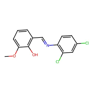 2-{(E)-[(2,4-dichlorophenyl)imino]methyl}-6-methoxyphenol structure