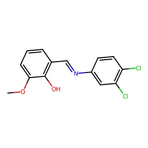 2-{(E)-[(3,4-dichlorophenyl)imino]methyl}-6-methoxyphenol structure