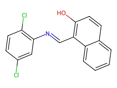 2-Naphthalenol, 1-[[(2,5-dichlorophenyl)imino]methyl]- structure