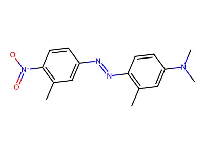 4'-(Dimethylamino)-2',3-dimethyl-4-nitroazobenzene structure